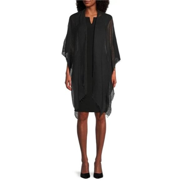 ECHO Solid Soft Crinkle Wrap - Black - NWT - Picture 3 of 3